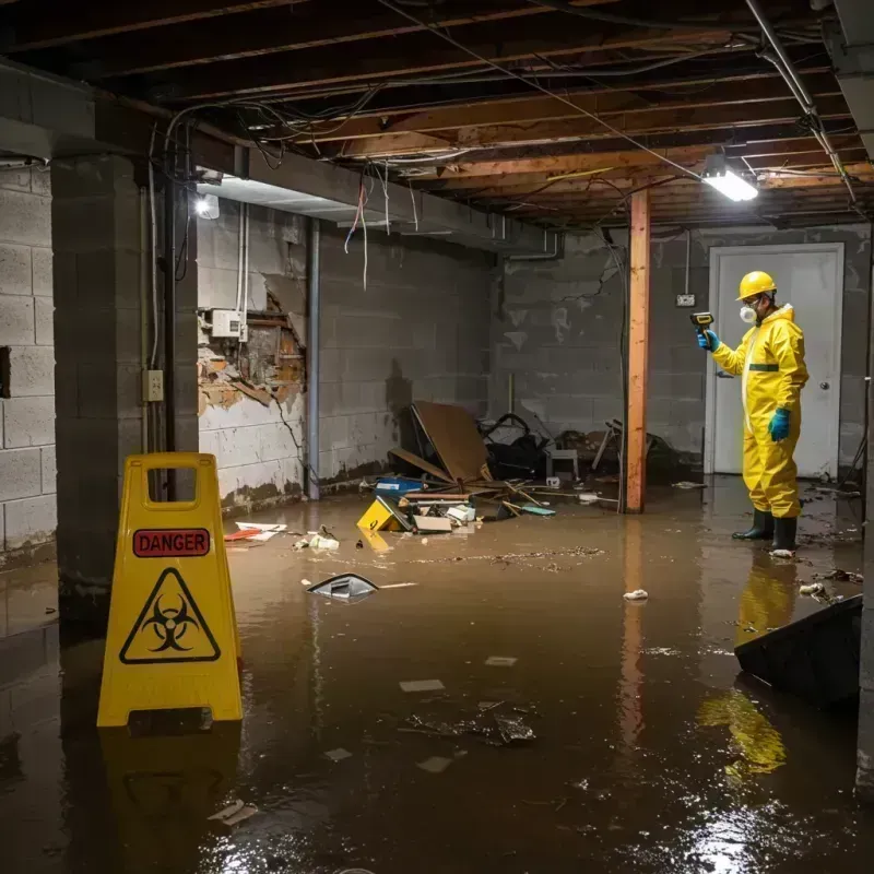 Flooded Basement Electrical Hazard in Fair Grove, MO Property